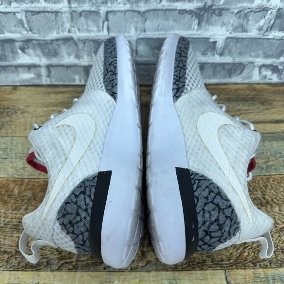 Nike Roshe One BR Triple White Jordan 3 Cement Custom 718552-110 Mens Size 8.5 - Picture 12 of 13